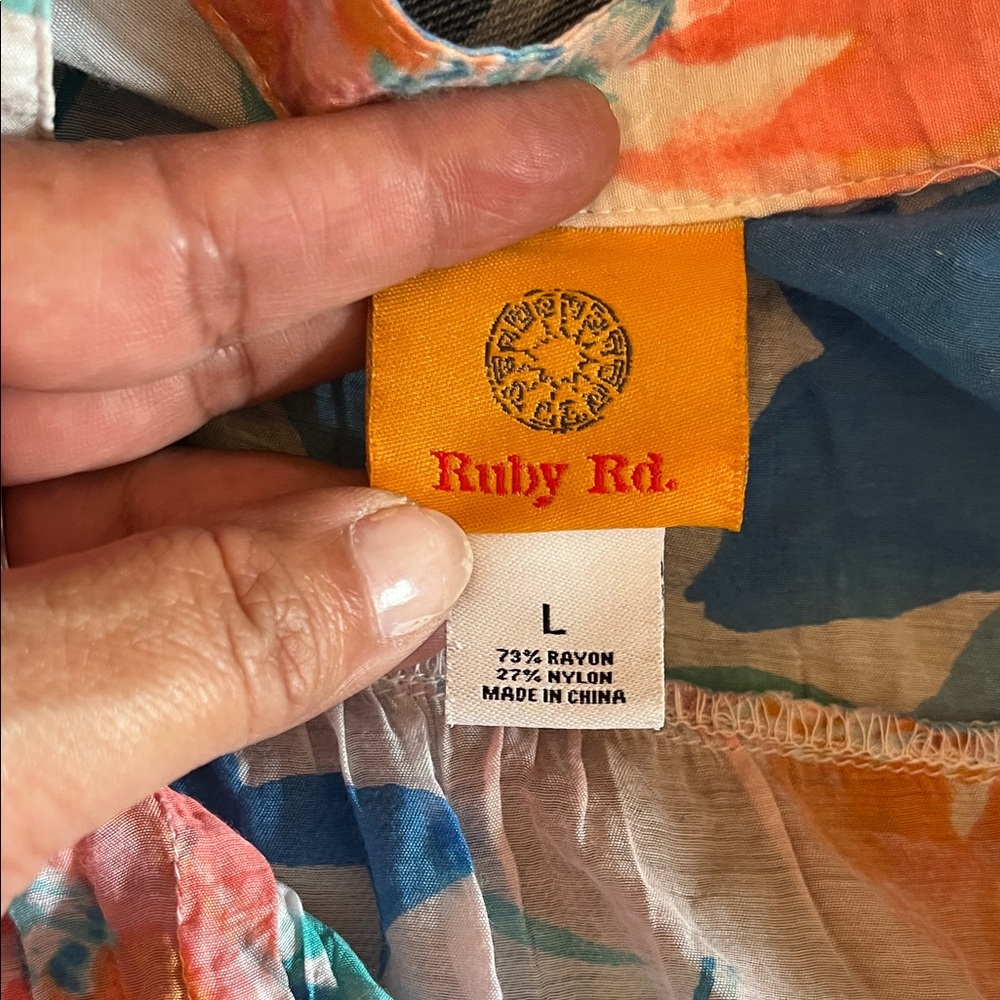 Ruby Rd. Beautiful Floral Button Down Blouse - image 7